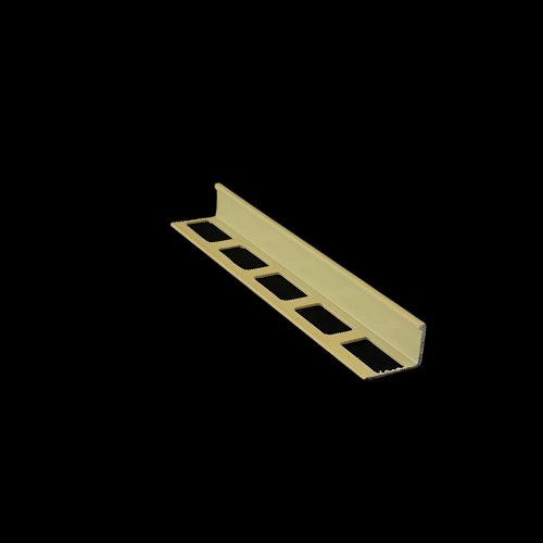 L alakú matt Bézs alumínium élvédő , 250cm x 8/10/12mm, szögletes csempe élzáró profil