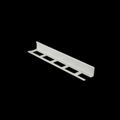 L alakú matt fehér alumínium élvédő , 250cm x 12mm szögletes csempe élzáró profil