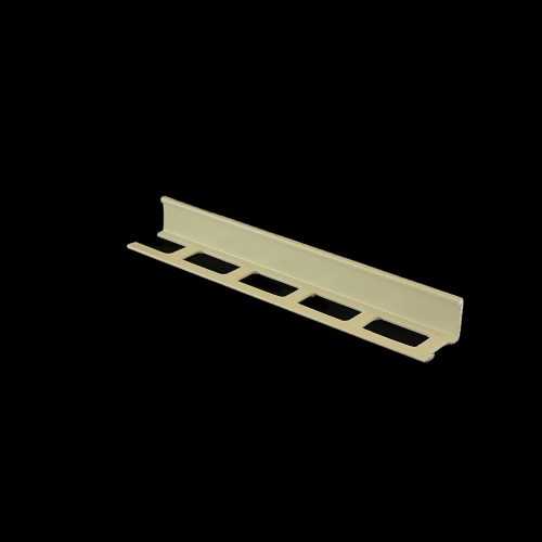 L alakú matt törtfehér alumínium élvédő , 250cm x 8/10/12mm, szögletes csempe élzáró profil