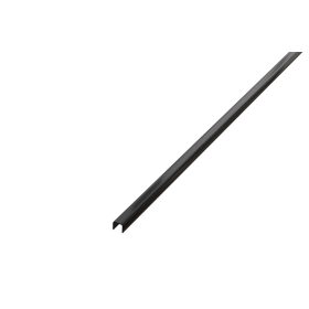   LAMBRO - C profil - Szálcsiszolt Fekete - 10mm széles rozsdamentes acél dekorcsík profil