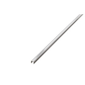   LAMBRO - C Profil - Szálcsiszolt Ezüst - 10mm széles rozsdamentes acél dekorcsík profil