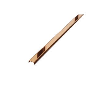   LAMBRO - C profil - Fényes Réz - 20mm széles rozsdamentes acél dekorcsík profil
