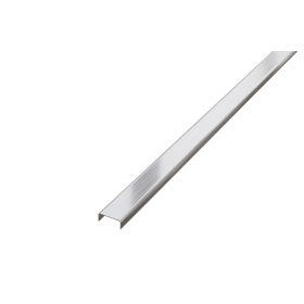   LAMBRO - C Profil - Szálcsiszolt Ezüst - 20mm széles rozsdamentes acél dekorcsík profil