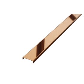   LAMBRO - C profil - Fényes Réz - 40mm széles rozsdamentes acél dekorcsík profil