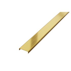   LAMBRO - C Profil - Szálcsiszolt Arany - 40mm széles rozsdamentes acél dekorcsík profil