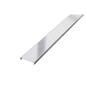   LAMBRO - C Profil - Szálcsiszolt Ezüst - 40mm széles rozsdamentes acél dekorcsík profil