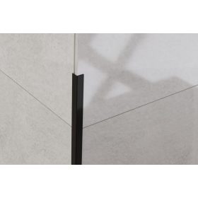   LAMBRO -  Sarokprofil - Szálcsiszolt Fekete - 1cm x 1cm - Rozsdamentes acél