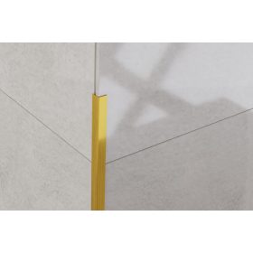   LAMBRO -  Sarokprofil - Szálcsiszolt Arany - 1cm x 1cm - Rozsdamentes acél
