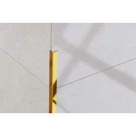   LAMBRO -  Sarokprofil - Fényes Arany - 1cm x 1cm - Rozsdamentes acél