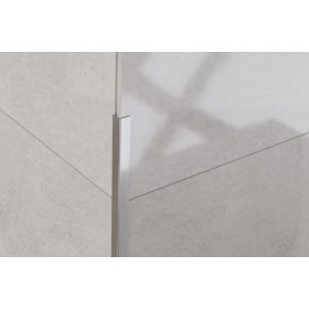   LAMBRO -  Sarokprofil - Szálcsiszolt Ezüst - 1cm x 1cm - Rozsdamentes acél