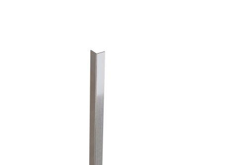 LAMBRO -  Sarokprofil - Szálcsiszolt Ezüst - 1cm x 1cm - Rozsdamentes acél