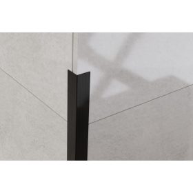   LAMBRO -  Sarokprofil - Szálcsiszolt Fekete - 2cm x2cm - Rozsdamentes acél