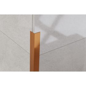   LAMBRO -  Sarokprofil - Szálcsiszolt Réz - 2cm x 2cm - Rozsdamentes acél