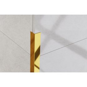   LAMBRO -  Sarokprofil - Fényes Arany - 2cm x 2cm - Rozsdamentes acél