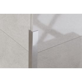   LAMBRO -  Sarokprofil - Szálcsiszolt Ezüst - 2cm x 2cm - Rozsdamentes acél