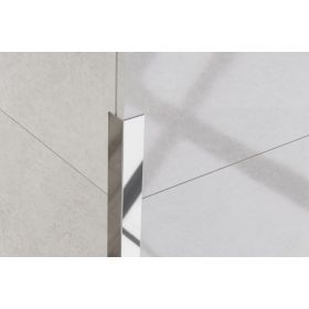   LAMBRO -  Sarokprofil - Fényes Ezüst - 2cm x 2cm - Rozsdamentes acél