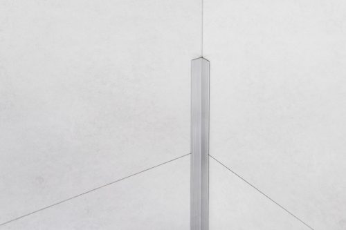 LAMBRO -  Sarokprofil - Szálcsiszolt Ezüst - 1cm x 1cm - Rozsdamentes acél