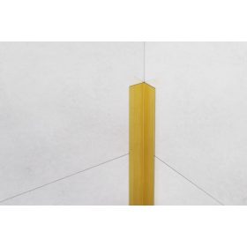   LAMBRO -  Sarokprofil - Szálcsiszolt Arany - 2cm x 2cm - Rozsdamentes acél