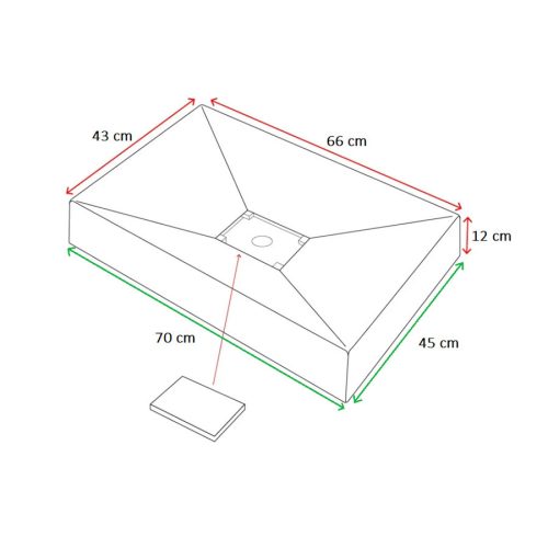 Manveld oscar mosdó konglomerált (70cm)