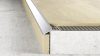 Terasz vízvető profil eloxált ezüst alumínium - 7mm x 16mm x 250 cm, alu terasz szegő balkon profil terasz szegély