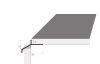 Terasz vízvető profil Eloxált Inox színű, alumínium - 7mm x 16mm x 250 cm, alu terasz szegő balkon profil terasz szegély