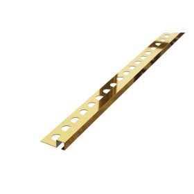  LAMBRO - Q Profil - Fényes Arany - 10mm - Rozsdamentes acél sarok élvédő profil