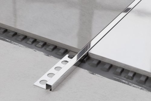 LAMBRO - Q Profil - Fényes Ezüst - 10mm - Rozsdamentes acél sarok élvédő profil