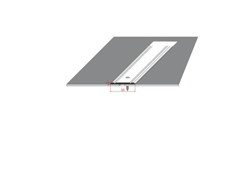 Öntapadós lapos burkolatváltó . - 270cm x 30mm - Eloxált   - RX30/2
