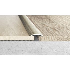   Öntapadós domború burkolatváltó . - 270cm x 30mm - Eloxált   - RX30