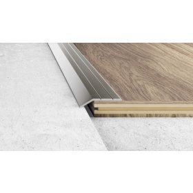   Öntapadós szintváltó parketta szegőléc . - 270cm x 40mm - Eloxált   - RX40/10