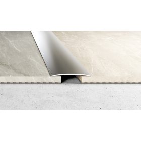   Öntapadós domború burkolatváltó - 100cm x 80mm - Eloxált   - RX80