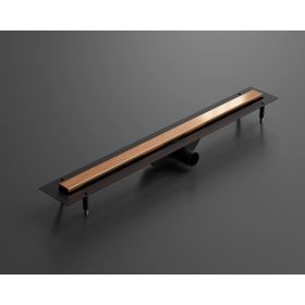   LAMBRO - Zuhanyfolyóka 70cm Szálcsiszolt Réz, rozsdamentes acél épített zuhanyhoz