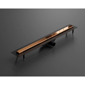   LAMBRO - Zuhanyfolyóka 70cm Fényes Réz, rozsdamentes acél épített zuhanyhoz