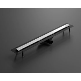   LAMBRO - Zuhanyfolyóka 70cm Szálcsiszolt Ezüst, rozsdamentes acél épített zuhanyhoz