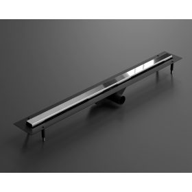   LAMBRO - Zuhanyfolyóka 70cm Fényes Ezüst, rozsdamentes acél épített zuhanyhoz