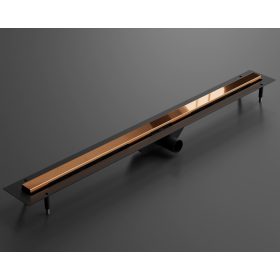   LAMBRO - Zuhanyfolyóka 90cm Fényes Réz, rozsdamentes acél épített zuhanyhoz