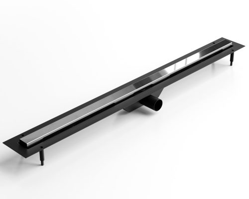 LAMBRO - Zuhanyfolyóka 90cm Fényes Ezüst, rozsdamentes acél épített zuhanyhoz