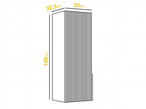 Mylife klerk függőleges fürdőszoba szekrény antracit/kasmír (100cm)